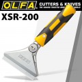 OLFA HEAVY DUTY SCRAPER 200MM WITH 0.8MM BLADE AND SAFETY BLADE COVER